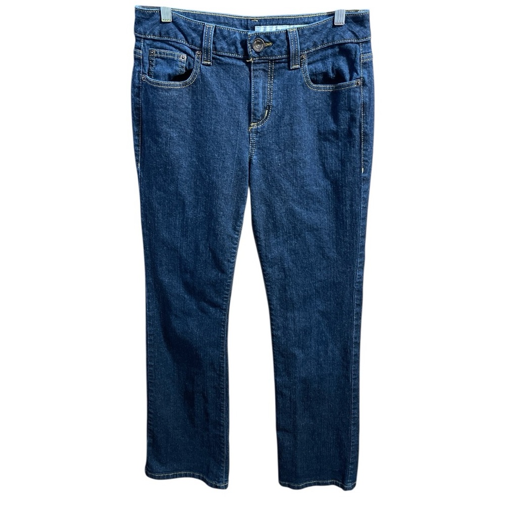 DKNY SoHo Women Flare Denim Jeans Dark Wash Blue Size 10R Outdoor Everyday Ranch